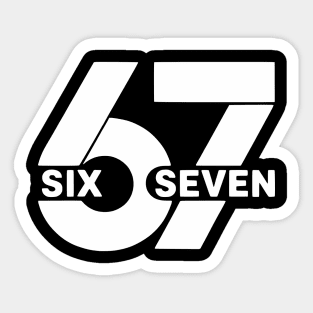 Six Seven Meme 67 Sticker